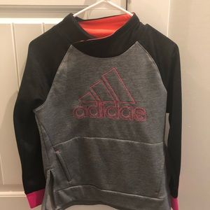 Gray, Black, and Pink Adidas Sweatshirt!